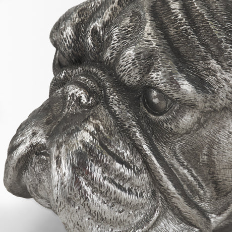 Bruno (Set of 2) 5L x 5W Silver American Bulldog Bookends from Mercana - Luna Furniture