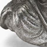 Bruno (Set of 2) 5L x 5W Silver American Bulldog Bookends from Mercana - Luna Furniture