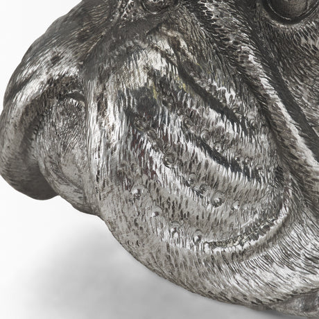 Bruno (Set of 2) 5L x 5W Silver American Bulldog Bookends from Mercana - Luna Furniture