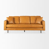 D'Arcy 88.0L x 37.0W x 34.0H Tan Leather Sofa from Mercana - Luna Furniture