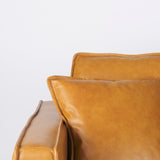 D'Arcy 88.0L x 37.0W x 34.0H Tan Leather Sofa from Mercana - Luna Furniture