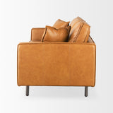 D'Arcy 88.0L x 37.0W x 34.0H Tan Leather Sofa from Mercana - Luna Furniture