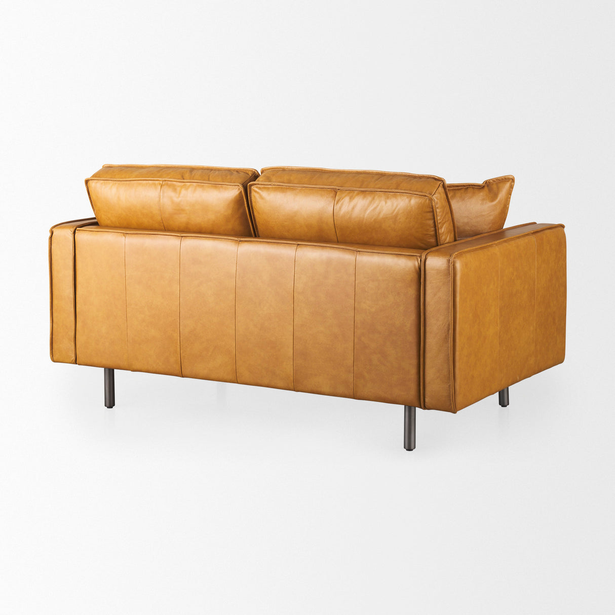 D'Arcy 65.0L x 37.0W x 34.0H Tan Leather Love Seat from Mercana - Luna Furniture