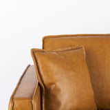 D'Arcy 65.0L x 37.0W x 34.0H Tan Leather Love Seat from Mercana - Luna Furniture