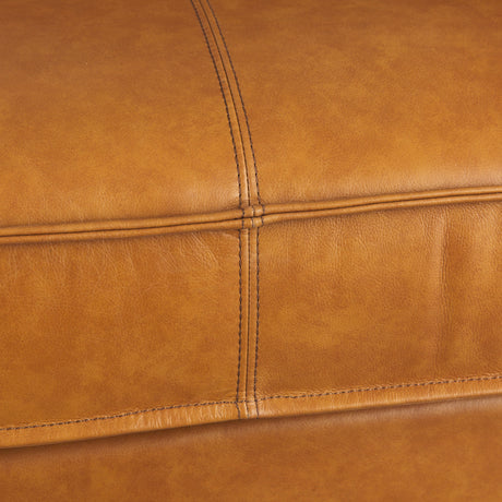 D'Arcy 65.0L x 37.0W x 34.0H Tan Leather Love Seat from Mercana - Luna Furniture