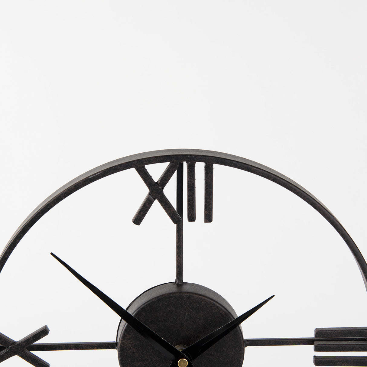 Oris Black Metal/Wood Open Frame Table Clock from Mercana - Luna Furniture