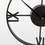 Oris Black Metal/Wood Open Frame Table Clock from Mercana - Luna Furniture