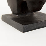 Tauro III (Set of 2) 10L x 5W Black Cast Aluminum Raging Bull Bookends from Mercana - Luna Furniture