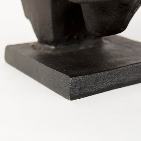 Tauro III (Set of 2) 10L x 5W Black Cast Aluminum Raging Bull Bookends from Mercana - Luna Furniture