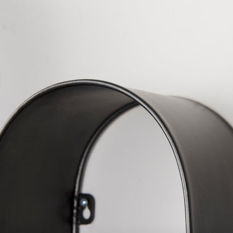 Finley Set of 3 Black Metal W/Wood Wall Shelves from Mercana - Luna Furniture