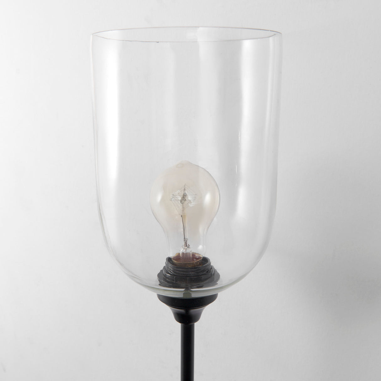 Clyde 6.0L x 8.0W x 37.0H Matte Black W/Glass Round Wall Sconce from Mercana - Luna Furniture