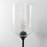 Clyde 6.0L x 8.0W x 37.0H Matte Black W/Glass Round Wall Sconce from Mercana - Luna Furniture
