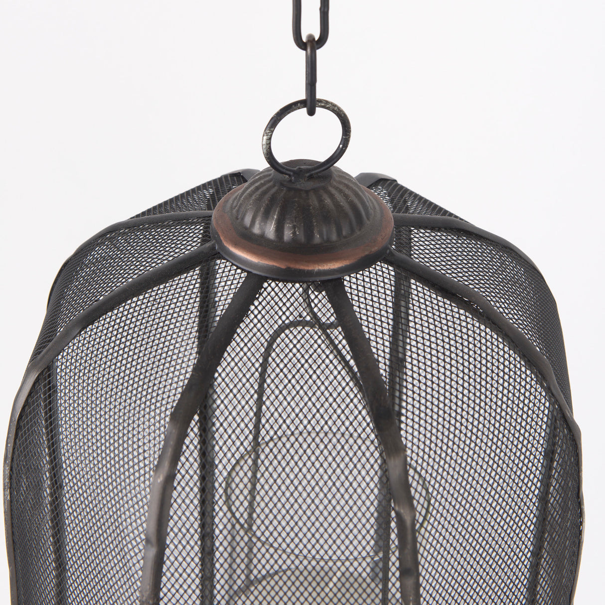 Jutland Set of Three Black Metal Bird Cage Candle Holder Lanterns from Mercana - Luna Furniture