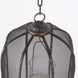 Jutland Set of Three Black Metal Bird Cage Candle Holder Lanterns from Mercana - Luna Furniture
