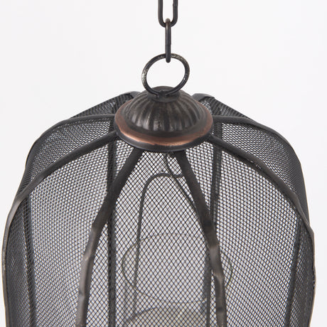 Jutland Set of Three Black Metal Bird Cage Candle Holder Lanterns from Mercana - Luna Furniture