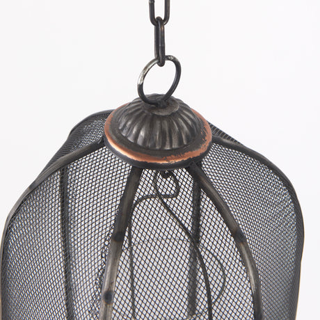Jutland Set of Three Black Metal Bird Cage Candle Holder Lanterns from Mercana - Luna Furniture