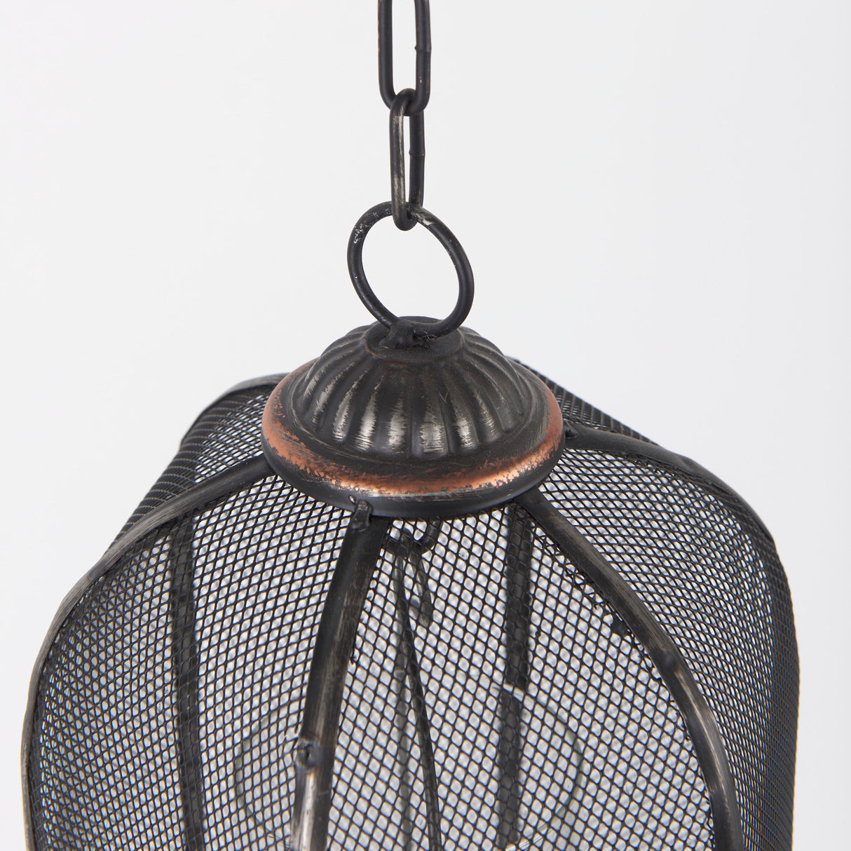 Jutland Set of Three Black Metal Bird Cage Candle Holder Lanterns from Mercana - Luna Furniture
