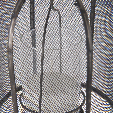 Jutland Set of Three Black Metal Bird Cage Candle Holder Lanterns from Mercana - Luna Furniture