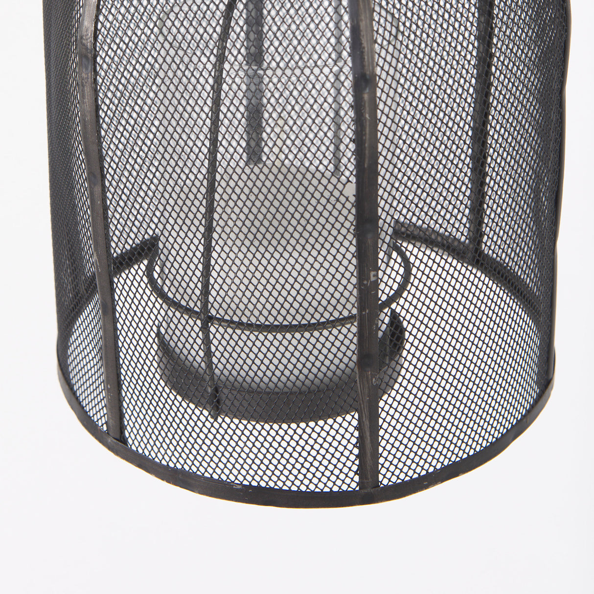 Jutland Set of Three Black Metal Bird Cage Candle Holder Lanterns from Mercana - Luna Furniture