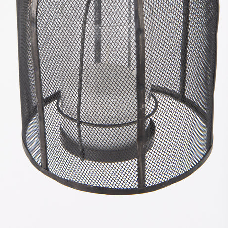 Jutland Set of Three Black Metal Bird Cage Candle Holder Lanterns from Mercana - Luna Furniture