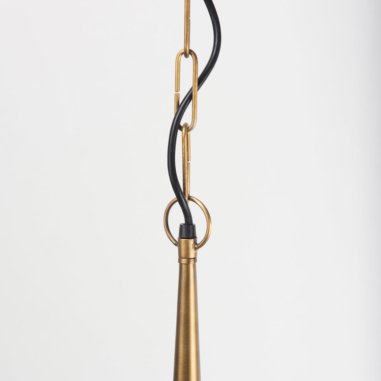 Willson 17.0L x 17.0W x 29.0H Black Iron W/Antique Brass Dome Pendant Light from Mercana - Luna Furniture