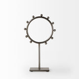 Elio 7.5L x 3.0W x 13.2H Small Studded hoop object from Mercana - Luna Furniture