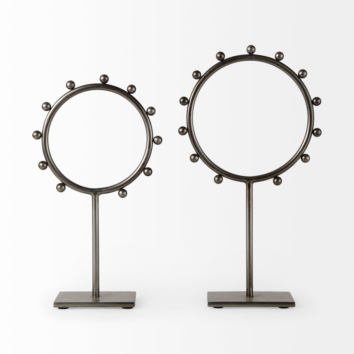 Elio 7.5L x 3.0W x 13.2H Small Studded hoop object from Mercana - Luna Furniture