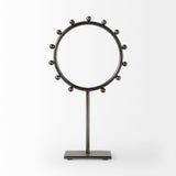 Elio 8.3L x 3.0W x 15.0H Large Studded Hoop Object from Mercana - Luna Furniture