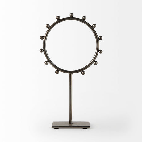 Elio 8.3L x 3.0W x 15.0H Large Studded Hoop Object from Mercana - Luna Furniture