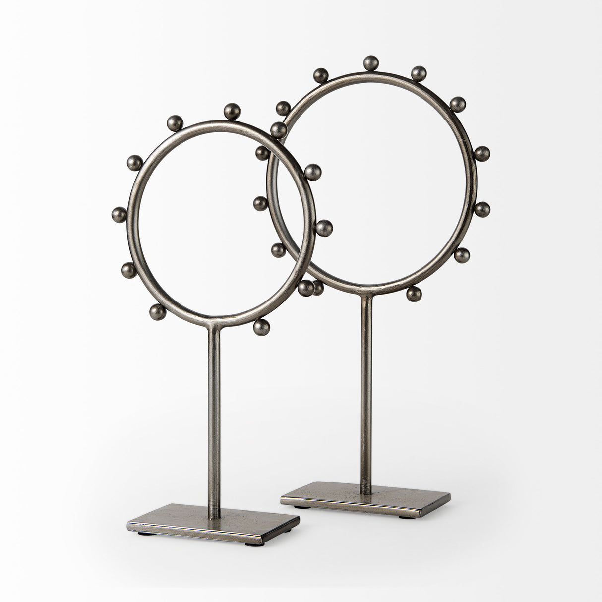 Elio 8.3L x 3.0W x 15.0H Large Studded Hoop Object from Mercana - Luna Furniture