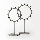Elio 8.3L x 3.0W x 15.0H Large Studded Hoop Object from Mercana - Luna Furniture