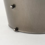 Elio 12.2H Large Gun Metal Gray Metal W/Studs Vase from Mercana - Luna Furniture