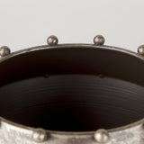 Elio 9.1H Small Champagne Metal W/Studs Vase from Mercana - Luna Furniture