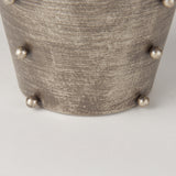 Elio 9.1H Small Champagne Metal W/Studs Vase from Mercana - Luna Furniture