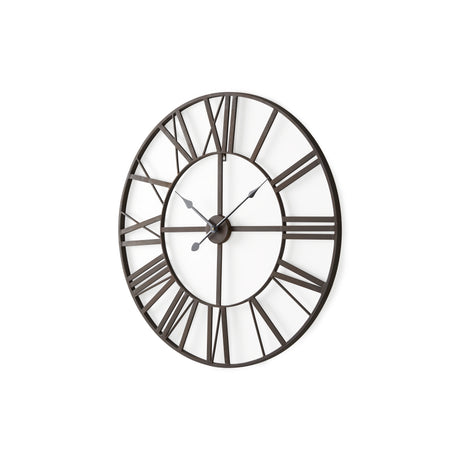 Pender 29.9L x 1.8W x 29.9H Black Iron Round Wall Clock from Mercana - Luna Furniture