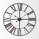 Pender 29.9L x 1.8W x 29.9H Black Iron Round Wall Clock from Mercana - Luna Furniture