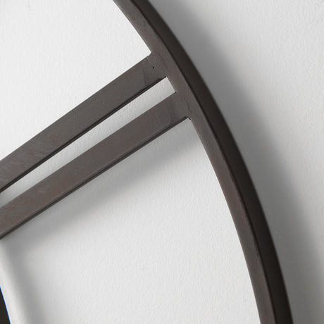 Pender 29.9L x 1.8W x 29.9H Black Iron Round Wall Clock from Mercana - Luna Furniture