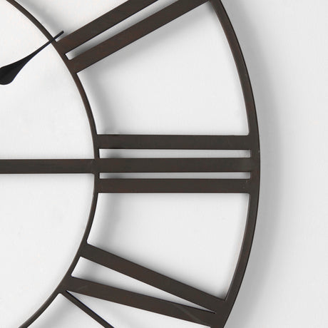Pender 29.9L x 1.8W x 29.9H Black Iron Round Wall Clock from Mercana - Luna Furniture