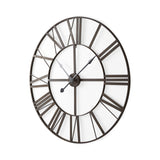 Pender 40.0L x 2.4W x 40.0H Black Iron Round Wall Clock from Mercana - Luna Furniture