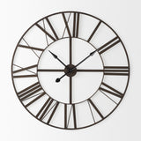 Pender 40.0L x 2.4W x 40.0H Black Iron Round Wall Clock from Mercana - Luna Furniture