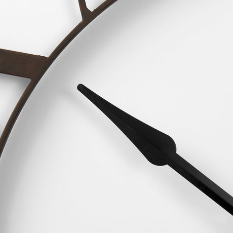 Pender 40.0L x 2.4W x 40.0H Black Iron Round Wall Clock from Mercana - Luna Furniture