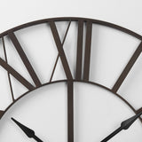 Pender 40.0L x 2.4W x 40.0H Black Iron Round Wall Clock from Mercana - Luna Furniture