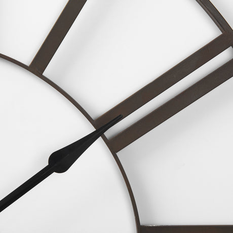 Pender 40.0L x 2.4W x 40.0H Black Iron Round Wall Clock from Mercana - Luna Furniture