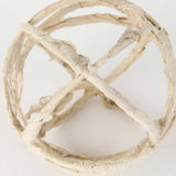 Kali 4.5L x 4.5W x 4.5H Small Beige Decorative Metal and Paper Object from Mercana - Luna Furniture