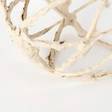 Kali 6.7L x 6.7W x 6.7H Large Beige Decorative Metal and Paper Object from Mercana - Luna Furniture
