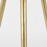Vivienne 16.0L x 16.0W x 19.0H White Marble W/Antique Gold Metal Round Small Side Table from Mercana - Luna Furniture