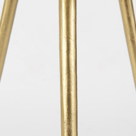 Vivienne 16.0L x 16.0W x 19.0H White Marble W/Antique Gold Metal Round Small Side Table from Mercana - Luna Furniture