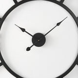 Stoke 42" Round Black Iron Wall Clock from Mercana - Luna Furniture