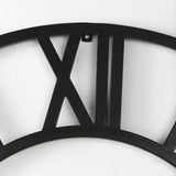 Stoke 42" Round Black Iron Wall Clock from Mercana - Luna Furniture