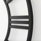 Stoke 42" Round Black Iron Wall Clock from Mercana - Luna Furniture